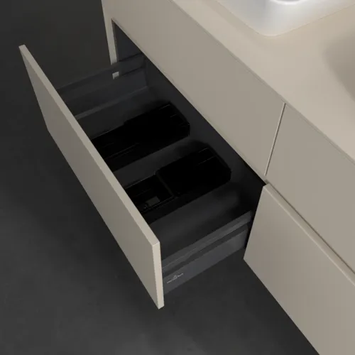 VILLEROY BOCH Toaletní skříňka Collaro, s osvětlením, 4 výsuvy, 1400 x 548 x 500 mm, Cashmere Grey / Cashmere Grey #C119B0VN, obrázek 7