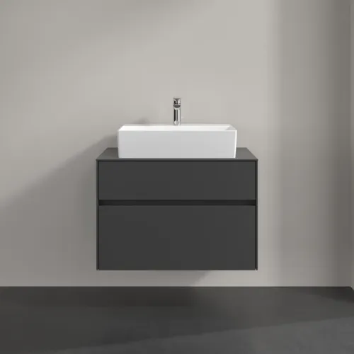 VILLEROY BOCH Collaro toaletní skříňka, s osvětlením, 2 výsuvy, 800 x 548 x 500 mm, Grafit / Grafit #C124B0VR, obrázek 3