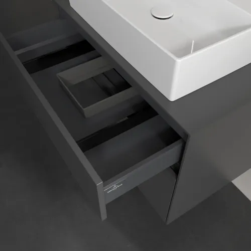 VILLEROY BOCH Collaro toaletní skříňka, s osvětlením, 2 výsuvy, 800 x 548 x 500 mm, Grafit / Grafit #C124B0VR, obrázek 8
