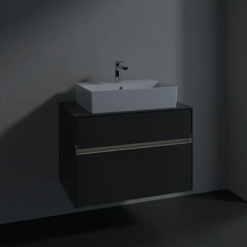 VILLEROY BOCH Collaro toaletní skříňka, s osvětlením, 2 výsuvy, 800 x 548 x 500 mm, Grafit / Grafit #C124B0VR, obrázek 5