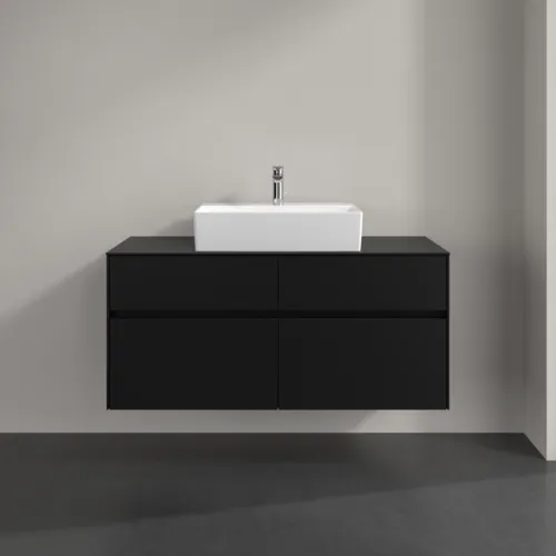 VILLEROY BOCH Toaletní skříňka Collaro, 4 výsuvy, 1200 x 548 x 500 mm, Volcano Black / Volcano Black #C12800VL, obrázek 3