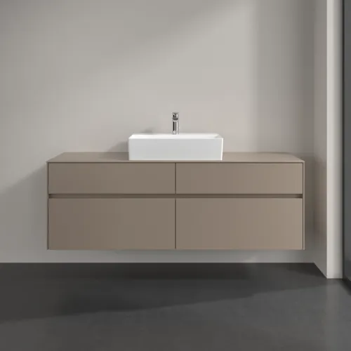VILLEROY BOCH Toaletní skříňka Collaro, 4 výsuvy, 1600 x 548 x 500 mm, taupe / taupe #C13400VM, obrázek 3