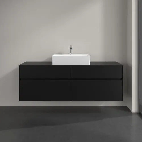 VILLEROY BOCH Toaletní skříňka Collaro, 4 výsuvy, 1600 x 548 x 500 mm, Volcano Black / Volcano Black #C13400VL, obrázek 3