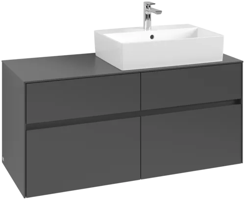 VILLEROY BOCH Collaro toaletní skříňka, s osvětlením, 4 výsuvy, 1200 x 548 x 500 mm, Grafit / Grafit #C130B0VR
