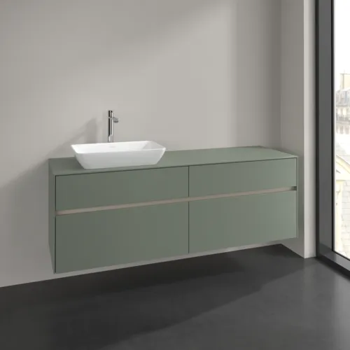 VILLEROY BOCH Toaletní skříňka Collaro, 4 výsuvy, 1600 x 548 x 500 mm, Soft Green / Soft Green #C12100AF, obrázek 2