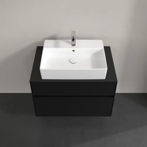 VILLEROY BOCH Toaletní skříňka Collaro, s osvětlením, 2 výsuvy, 800 x 548 x 500 mm, Volcano Black / Volcano Black #C124B0VL, obrázek 4