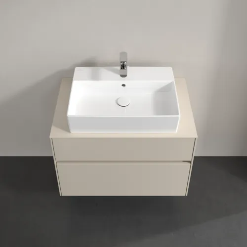 VILLEROY BOCH Toaletní skříňka Collaro, s osvětlením, 2 výsuvy, 800 x 548 x 500 mm, Cashmere Grey / Cashmere Grey #C124B0VN, obrázek 4
