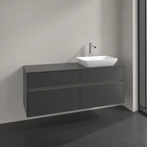 VILLEROY BOCH Collaro toaletní skříňka, s osvětlením, 4 výsuvy, 1400 x 548 x 500 mm, Grafit / Grafit #C118B0VR, obrázek 2