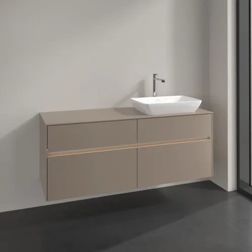 VILLEROY BOCH Toaletní skříňka Collaro, s osvětlením, 4 výsuvy, 1400 x 548 x 500 mm, taupe / taupe #C118B0VM, obrázek 2
