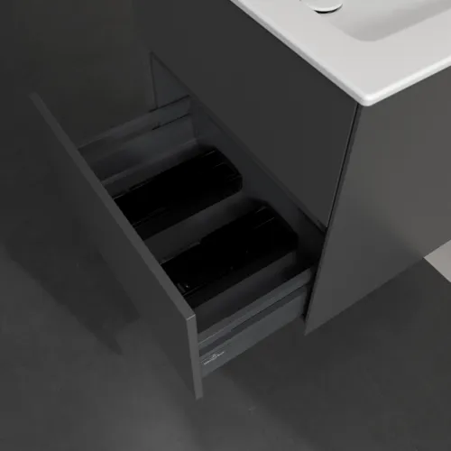 VILLEROY BOCH Toaletní skříňka Collaro, 2 výsuvy, 611 x 610 x 480 mm, grafitová barva #C14300VR, obrázek 6