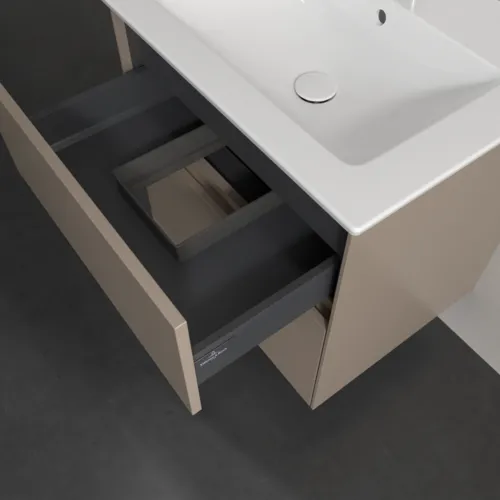 VILLEROY BOCH Toaletní skříňka Collaro, 2 výsuvy, 611 x 610 x 480 mm, taupe #C14300VM, obrázek 7