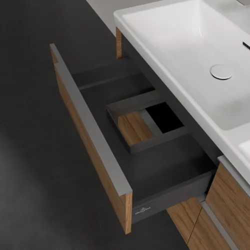 VILLEROY BOCH Subway 3.0 Vanity unit, 4 výsuvy, 1272 x 576 x 478 mm, dub Kansas #C56800RH, obrázek 7