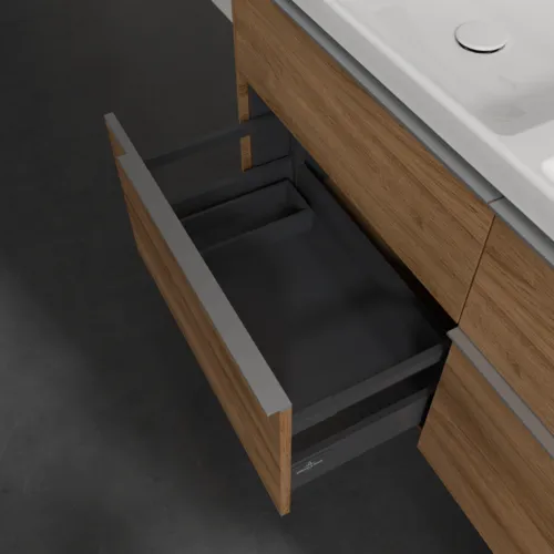 VILLEROY BOCH Subway 3.0 Vanity unit, 4 výsuvy, 1272 x 576 x 478 mm, dub Kansas #C56800RH, obrázek 6