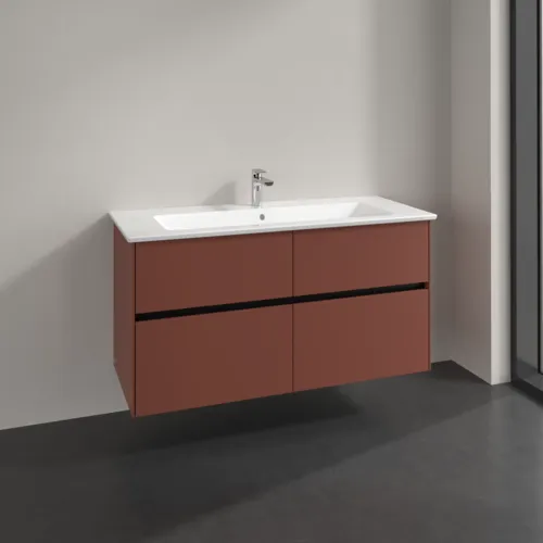 VILLEROY BOCH Toaletní skříňka Collaro, 4 výsuvy, 1161 x 610 x 480 mm, vínově červená #C14600AH, obrázek 2