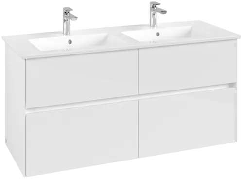 VILLEROY BOCH Toaletní skříňka Collaro, 4 výsuvy, 1261 x 610 x 480 mm, lesklá bílá #C14700DH