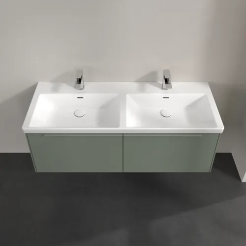VILLEROY BOCH Subway 3.0 Vanity unit, s osvětlením, 2 výsuvy, 1272 x 429 x 478 mm, Soft Green #C567L2AF, obrázek 4
