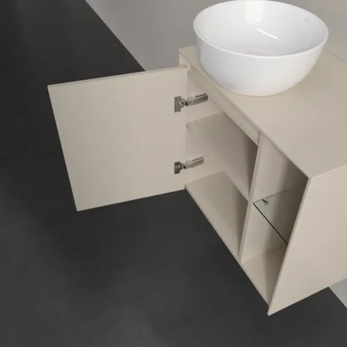 VILLEROY BOCH Toaletní skříňka Collaro, 1 dvířka, 600 x 548 x 380 mm, Cashmere Grey / Cashmere Grey #C15200VN, obrázek 7