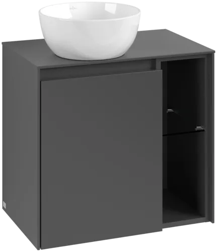VILLEROY BOCH Toaletní skříňka Collaro, 1 dvířka, 600 x 548 x 380 mm, Grafit / Grafit #C15200VR