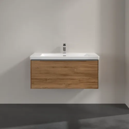 VILLEROY BOCH Subway 3.0 Vanity unit, 1 zásuvka, 973 x 429 x 478 mm, dub Kansas #C56900RH, obrázek 3