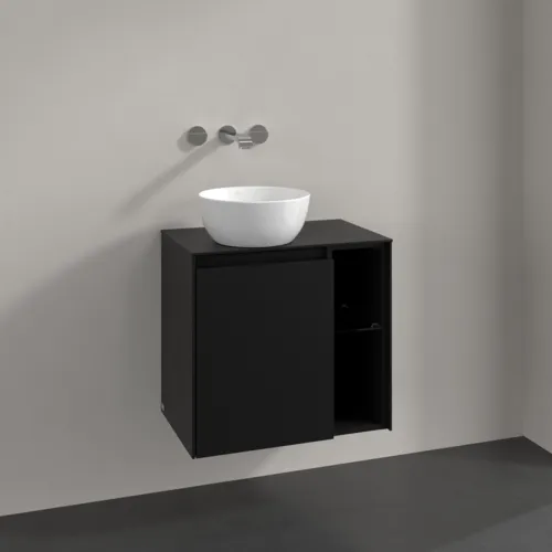 VILLEROY BOCH Toaletní skříňka Collaro, 1 dvířka, 600 x 548 x 380 mm, Volcano Black / Volcano Black #C15200VL, obrázek 2