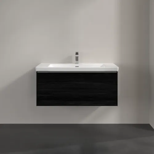 VILLEROY BOCH Subway 3.0 Vanity unit, s osvětlením, 1 zásuvka, 973 x 429 x 478 mm, černý dub #C569L0AB, obrázek 3