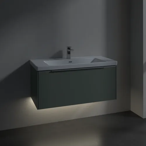 VILLEROY BOCH Subway 3.0 Vanity unit, s osvětlením, 1 zásuvka, 973 x 429 x 478 mm, Soft Green #C569L0AF, obrázek 5