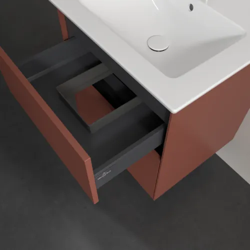 VILLEROY BOCH Umyvadlová skříňka Collaro, s osvětlením, 2 výsuvy, 561 x 610 x 480 mm, vínově červená #C142B0AH, obrázek 8