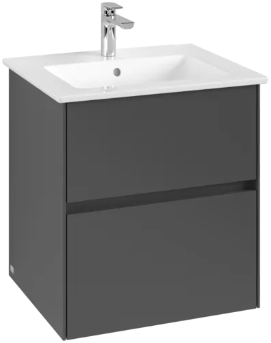 VILLEROY BOCH Toaletní skříňka Collaro, 2 výsuvy, 561 x 610 x 480 mm, grafitová barva #C14200VR