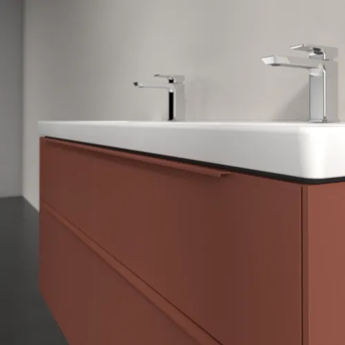 VILLEROY BOCH Subway 3.0 Vanity unit, s osvětlením, 4 výsuvy, 1272 x 576 x 478 mm, vínově červená #C568L2AH, obrázek 6