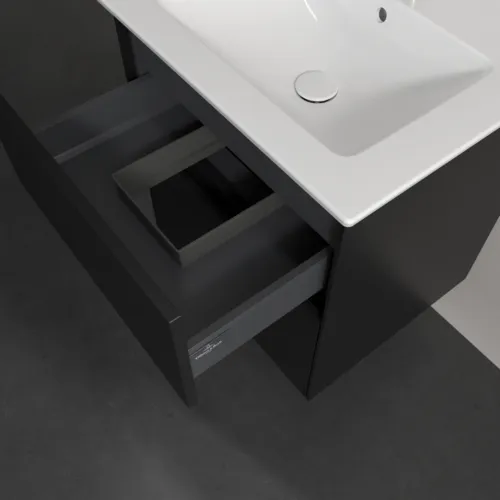 VILLEROY BOCH Toaletní skříňka Collaro, 2 výsuvy, 561 x 610 x 480 mm, Volcano Black #C14200VL, obrázek 7