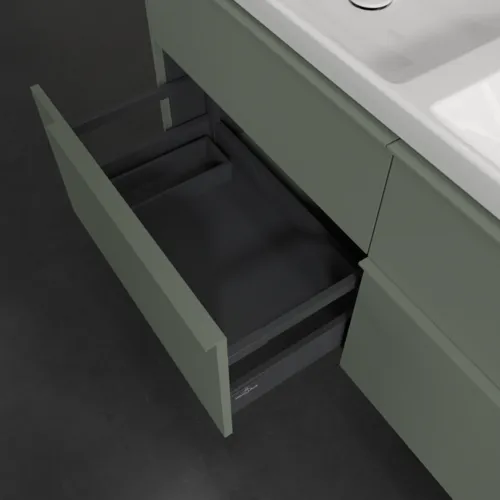 VILLEROY BOCH Subway 3.0 Vanity unit, s osvětlením, 4 výsuvy, 1272 x 576 x 478 mm, Soft Green #C568L2AF, obrázek 7