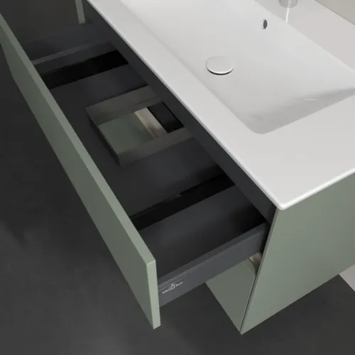 VILLEROY BOCH Toaletní skříňka Collaro, s osvětlením, 2 výsuvy, 961 x 610 x 480 mm, Soft Green #C145B0AF, obrázek 8