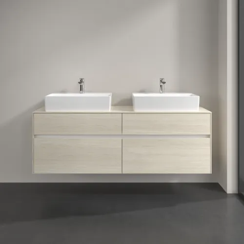 VILLEROY BOCH Toaletní skříňka Collaro, s osvětlením, 4 výsuvy, 1600 x 548 x 500 mm, bílý dub / bílý dub #C137B0AA, obrázek 3