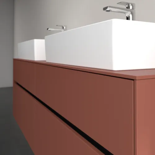 VILLEROY BOCH Toaletní skříňka Collaro, s osvětlením, 4 výsuvy, 1600 x 548 x 500 mm, Vínově červená / Vínově červená #C137B0AH, obrázek 6