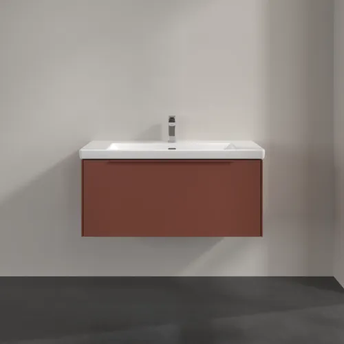 VILLEROY BOCH Subway 3.0 Vanity unit, 1 zásuvka, 973 x 429 x 478 mm, vínově červená #C56902AH, obrázek 3