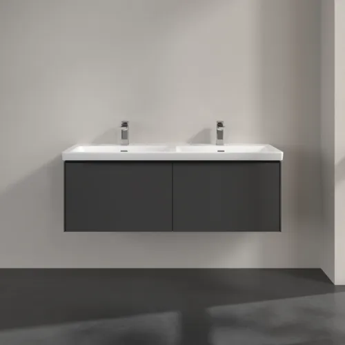 VILLEROY BOCH Subway 3.0 Vanity unit, 2 výsuvy, 1272 x 429 x 478 mm, grafitová barva #C56701VR, obrázek 3