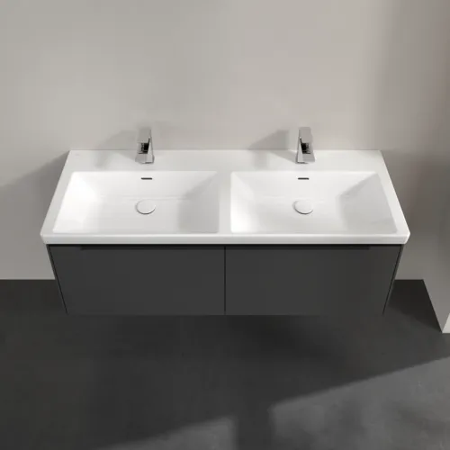VILLEROY BOCH Subway 3.0 Vanity unit, 2 výsuvy, 1272 x 429 x 478 mm, grafitová barva #C56701VR, obrázek 4