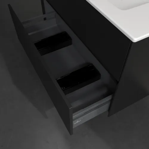 VILLEROY BOCH Toaletní skříňka Collaro, 2 výsuvy, 961 x 610 x 480 mm, Volcano Black #C14500VL, obrázek 6