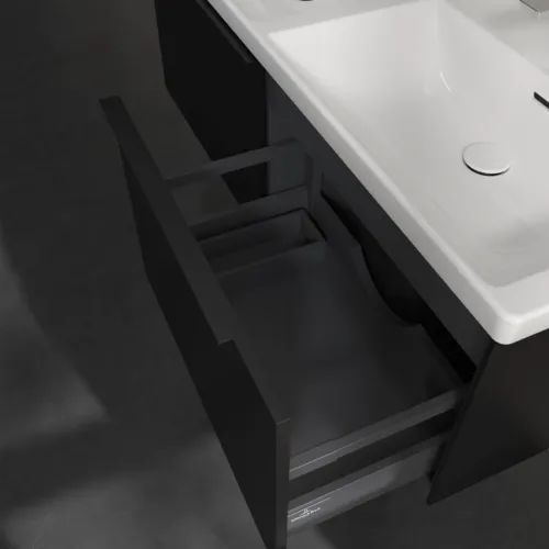 VILLEROY BOCH Subway 3.0 Vanity unit, 2 výsuvy, 1272 x 429 x 478 mm, Volcano Black #C56701VL, obrázek 6