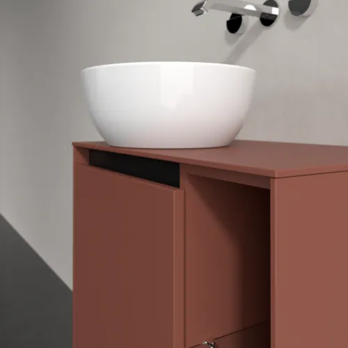 VILLEROY BOCH Toaletní skříňka Collaro, 1 dvířka, 600 x 548 x 380 mm, vínově červená / vínově červená #C15200AH, obrázek 5