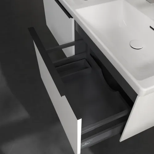 VILLEROY BOCH Subway 3.0 Vanity unit, 2 výsuvy, 1272 x 429 x 478 mm, čistě bílá #C56701VF, obrázek 6