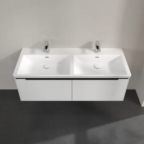 VILLEROY BOCH Subway 3.0 Vanity unit, 2 výsuvy, 1272 x 429 x 478 mm, Brilliant White #C56701VE, obrázek 4