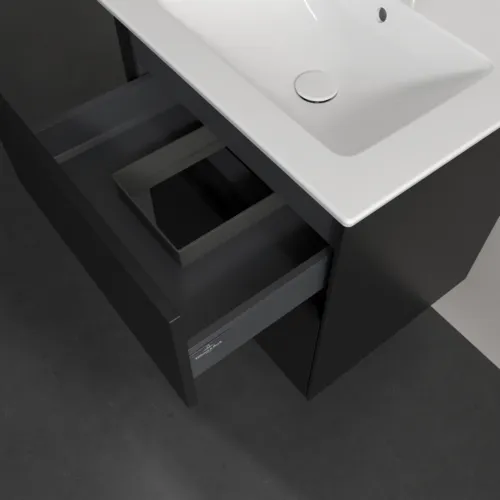 VILLEROY BOCH Toaletní skříňka Collaro, s osvětlením, 2 výsuvy, 561 x 610 x 480 mm, Volcano Black #C142B0VL, obrázek 8