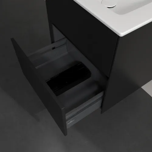 VILLEROY BOCH Toaletní skříňka Collaro, s osvětlením, 2 výsuvy, 561 x 610 x 480 mm, Volcano Black #C142B0VL, obrázek 7