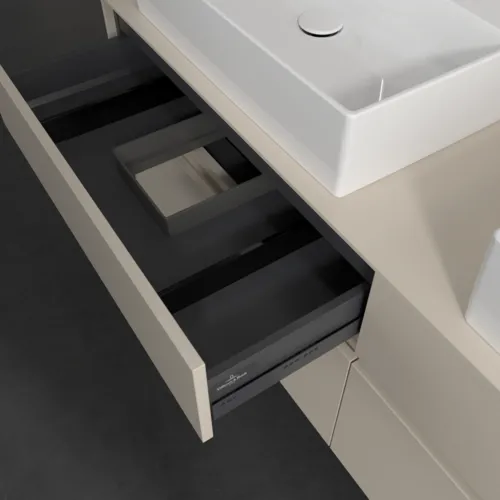 VILLEROY BOCH Toaletní skříňka Collaro, 4 výsuvy, 1600 x 548 x 500 mm, Cashmere Grey / Cashmere Grey #C13700VN, obrázek 7