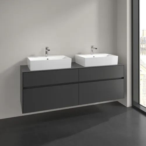 VILLEROY BOCH Toaletní skříňka Collaro, 4 výsuvy, 1600 x 548 x 500 mm, grafitová / grafitová #C13700VR, obrázek 2