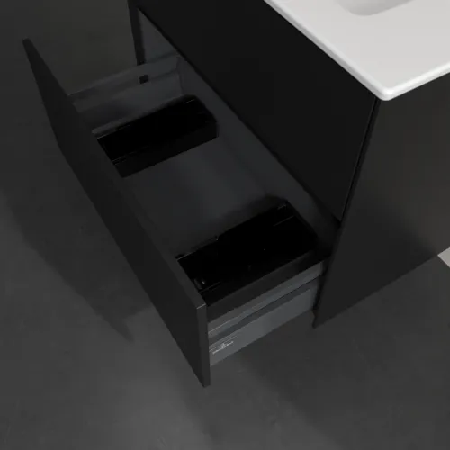 VILLEROY BOCH Toaletní skříňka Collaro, 2 výsuvy, 761 x 610 x 480 mm, Volcano Black #C14400VL, obrázek 6