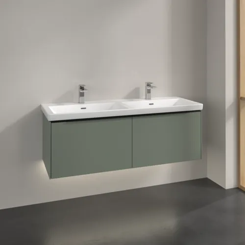 VILLEROY BOCH Subway 3.0 Vanity unit, s osvětlením, 2 výsuvy, 1272 x 429 x 478 mm, Soft Green #C567L1AF, obrázek 2