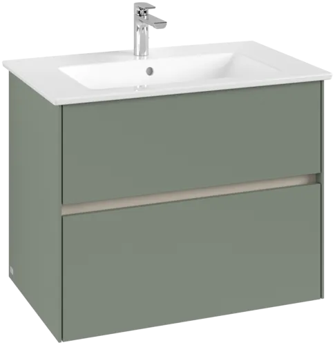 VILLEROY BOCH Toaletní skříňka Collaro, s osvětlením, 2 výsuvy, 761 x 610 x 480 mm, Soft Green #C144B0AF