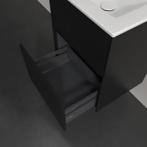 VILLEROY BOCH Toaletní skříňka Collaro, s osvětlením, 2 výsuvy, 472 x 609,5 x 404 mm, Volcano Black #C141B0VL, obrázek 7